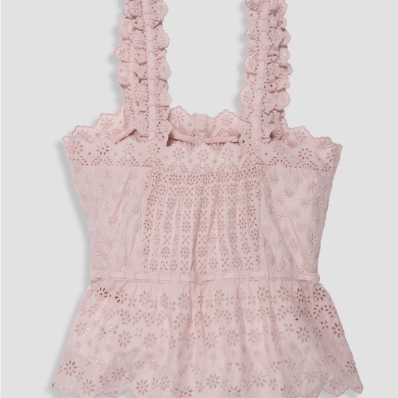NWT UNSUBSCRIBED ROSE EYELET TANK - Picture 3 of 9